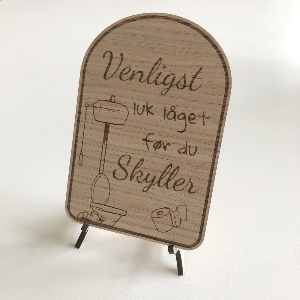 Luk låget - Toiletskilt - Billede 2
