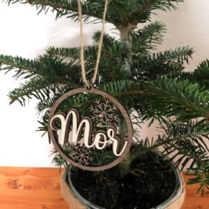 Julekugle med fremhævet navn