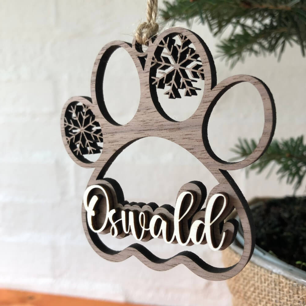 Juleornament - Hundepote med fremhævet navn - Billede 4
