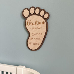 Fødselstavle - Babyfod